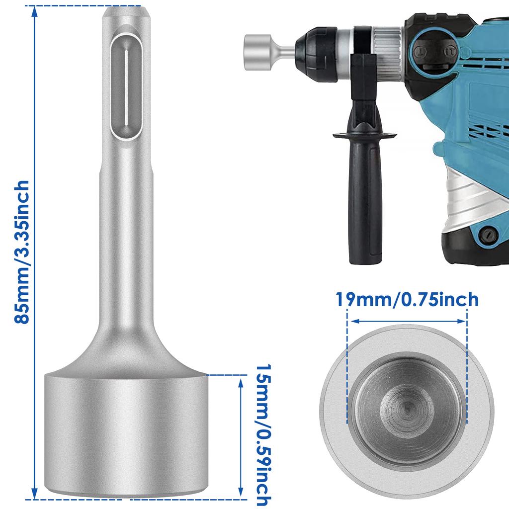 SDS Plus Erdspießtreiber für Bohrhammer Werkzeuge 19/21/25/35mm Gehärteter Stahl Erdspieß Hammerbohrer Erdungsspieß