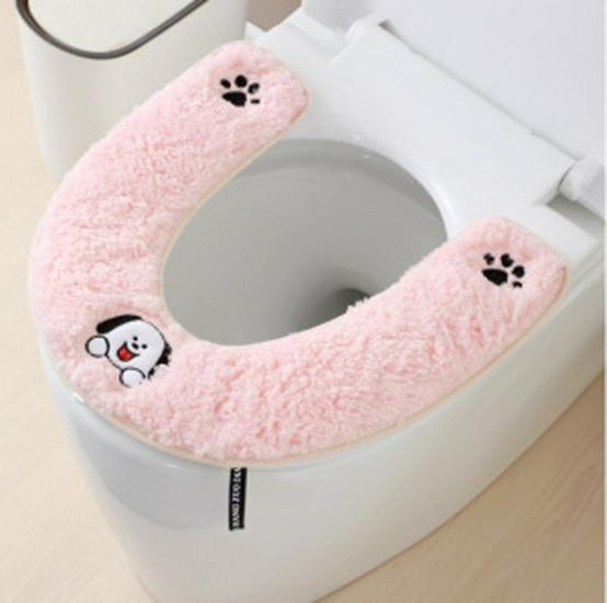 EVA Waterproof Antibacterial Toilet Seat Cover - Washable, Universal, Cute Design, Adhesive Cushion for All Seasons