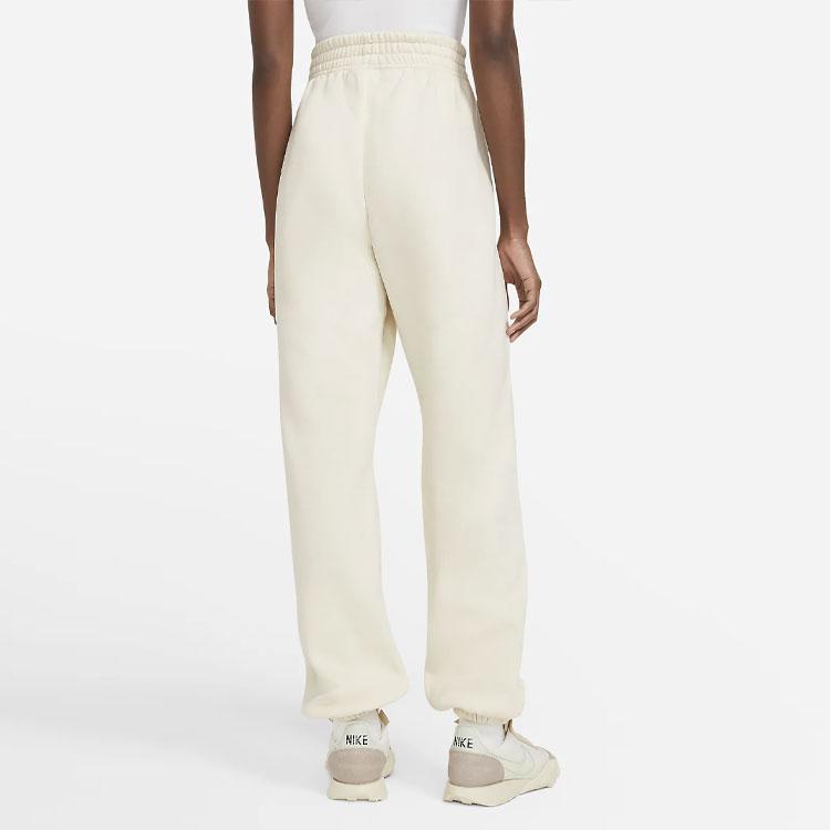 Nike Fleece Straight Leg Loose Fit Casual Sports Pants Women Bottoms Coconut-Milk BV4089-113