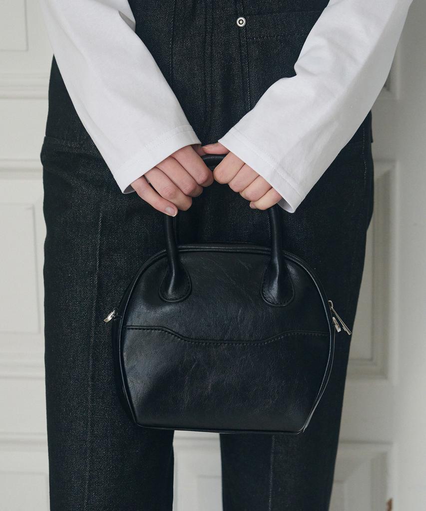 Drawfit Women Lueta Round Tote Bag [Black]