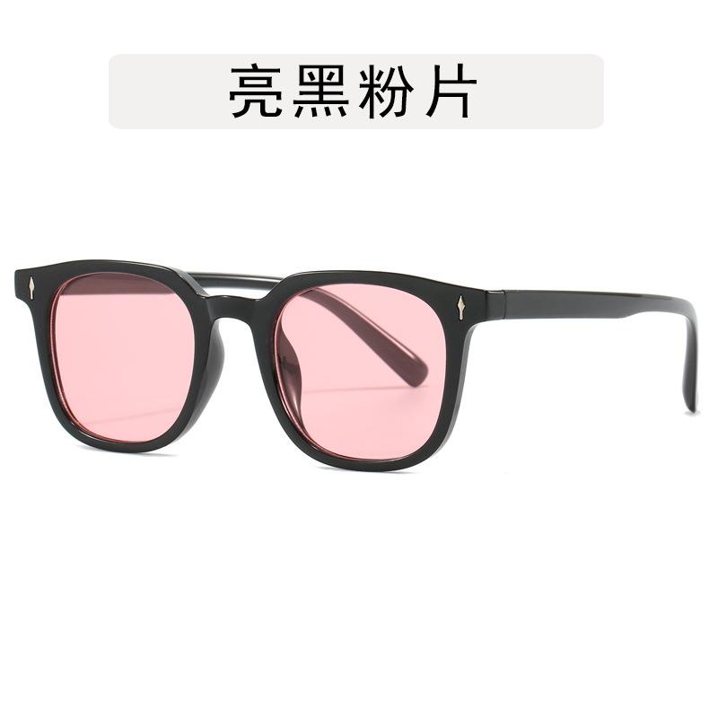 Korean Stylish Men's Glasses Square Shape Anti Blue Light Woman Glasses Frame Vintage Retro Style Man Glass