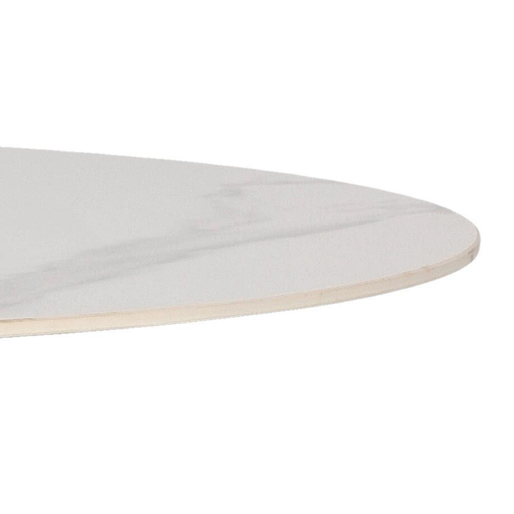 Skinny Premium Stone ROUND TABLE WHITE MARBLE