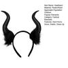 Halloween Teufelshörner Plüsch Stirnband Cosplay Gothic Haarreif Verkleidungszubehör Party-Outfits Stirnband