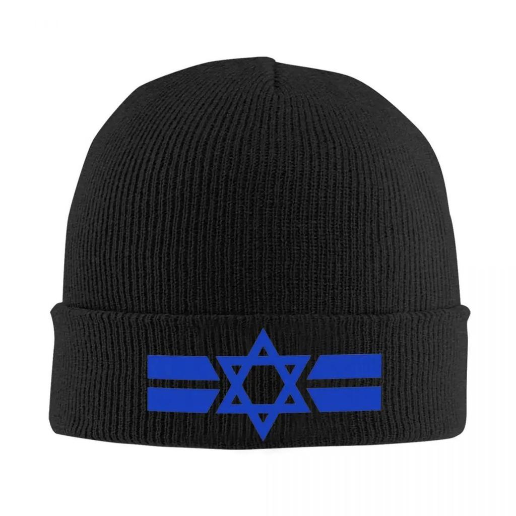 Klobouky s Davidovou hvězdou a izraelskou vlajkou Podzimní zimní čepice Nová čepice Unisex Akrylová pletená čepice