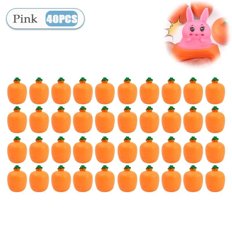 Squishy Carrot Rabbit Squeeze Telescopic Toys Kids Children's Radish Rabbit Cup Pinch Music Toy Creative Stress Relief Gift