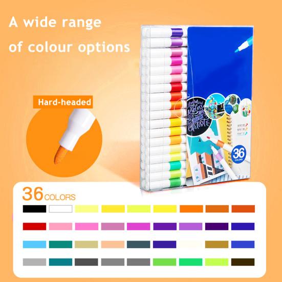 Kids Acrylic Markers Hard Tip Acrylic Paint Pens Quick Dry Ink Art Markers for Fabric Rock Painting Ceramic Glass Students Arts Crafts Supplies