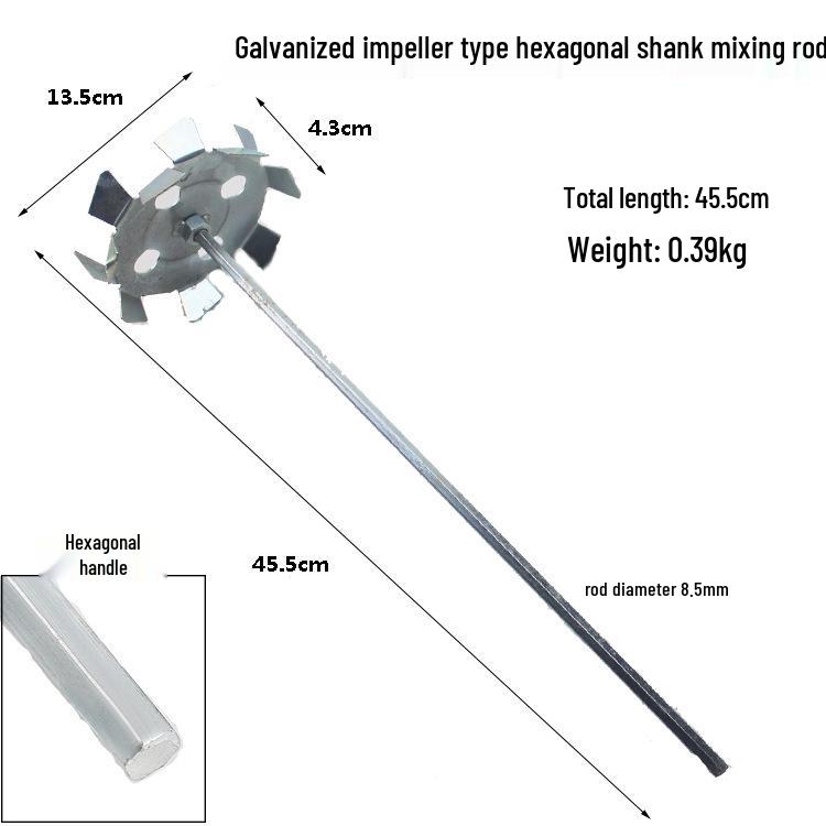 Electric Impact Drill with Hammer & Aircraft Modes, Putty Powder Mixing Rod & Impeller Head Attachment