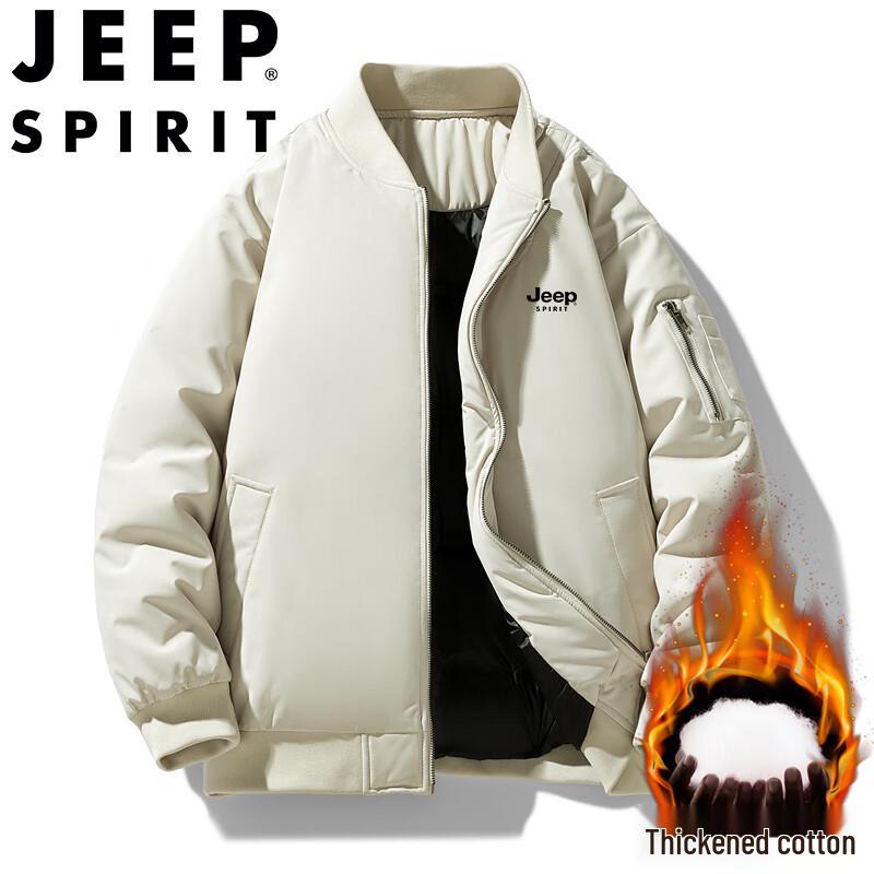 JEEP SPIRIT Men's Baseball Collar Padded Jacket