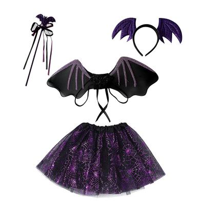 Flügel Stirnband Zauberstab, Rock, Halloween, Geisterfest Party Dekoration, Ballkostüme, Accessoires und Requisiten, Vierteiliges Set