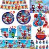 Spider Hero Birthday Party Decoration Plate Cup Banner Balloon Superhero Party Favors Baby Shower Decor Birthday Supplies Gift