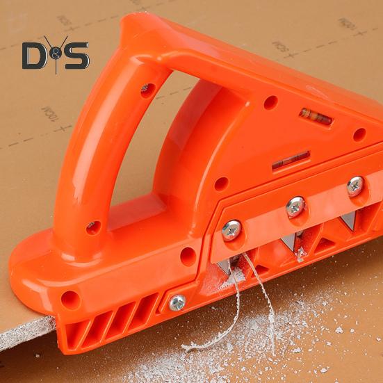 Gips-carton teșit gips-carton cu tăiere rapidă Rindea manuală Mâner ergonomic Instrument de rindeluit pentru plăci de gips-carton de 45/60 de grade, utilizat pe scară largă, cu lame ascuțite