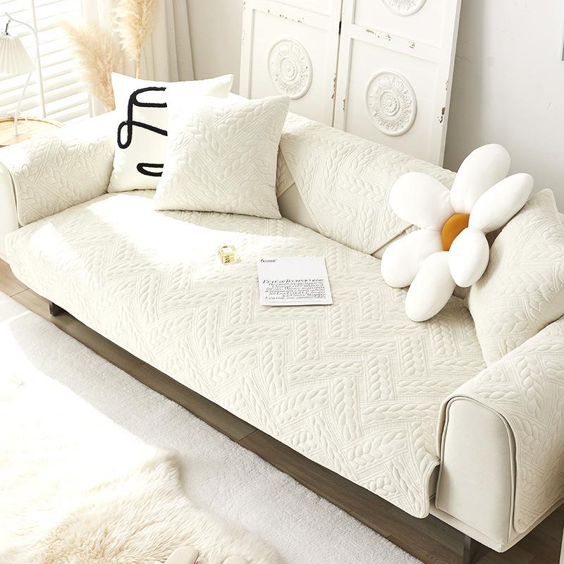 New Sofa Cushion Simple Cushion Autumn and Winter Plush Cover Sofa Cover All-inclusive Four-season Anti-slip