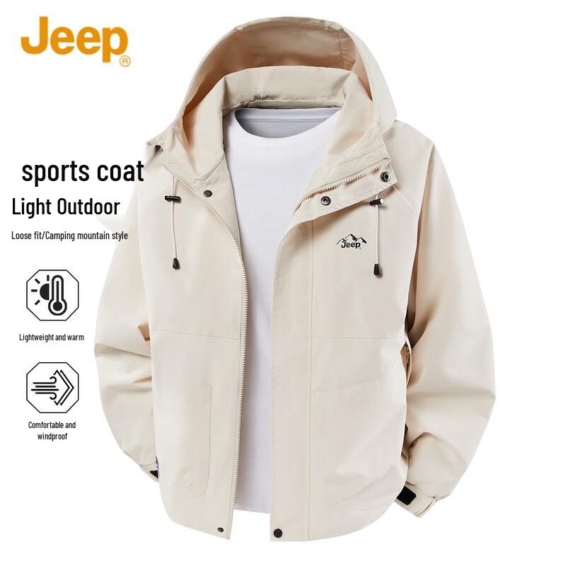 

JEEP Men s Hooded Casual Outdoor Jacket M