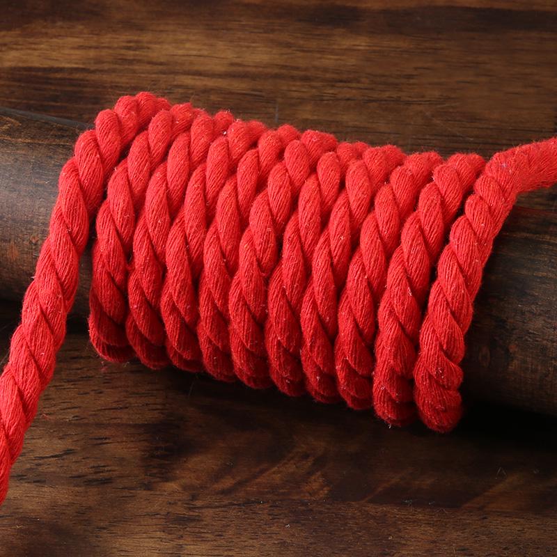 Sturdy Handmade Three-Strand Cotton-Hemp Rope for DIY Projects - Thick White Binding or Air Conditioner Water Pipe