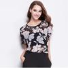 VANGULL Women Short Sleeve Chiffon Shirt Printing Woman Clothes Casual Ladies Tops Ladies Shirts