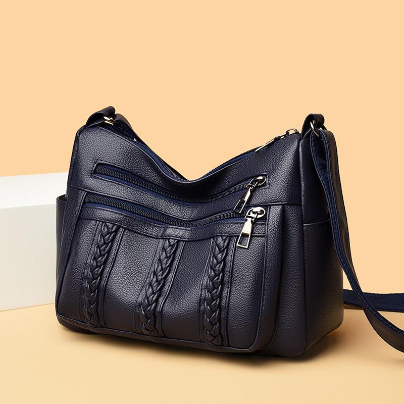 Stilvolle und praktische Damen-PU-Umhängetasche - Mehrere Fächer für Mütter, einseitig oder crossbody zu tragen