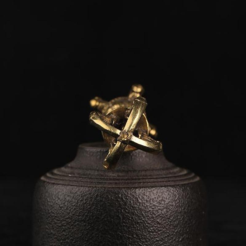 Vintage Brass Feng Shui Miniature Home Decor Buddhist Magic Pestle Figurine Bronze Decorations