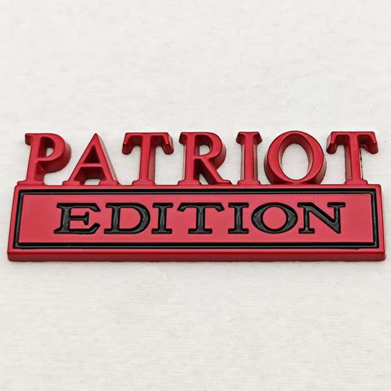PATRIOT Edition 3D Emblem Sticker Badge Fender Funny Decals Car Truck Replacement Door Decoration for Universal Car SUV