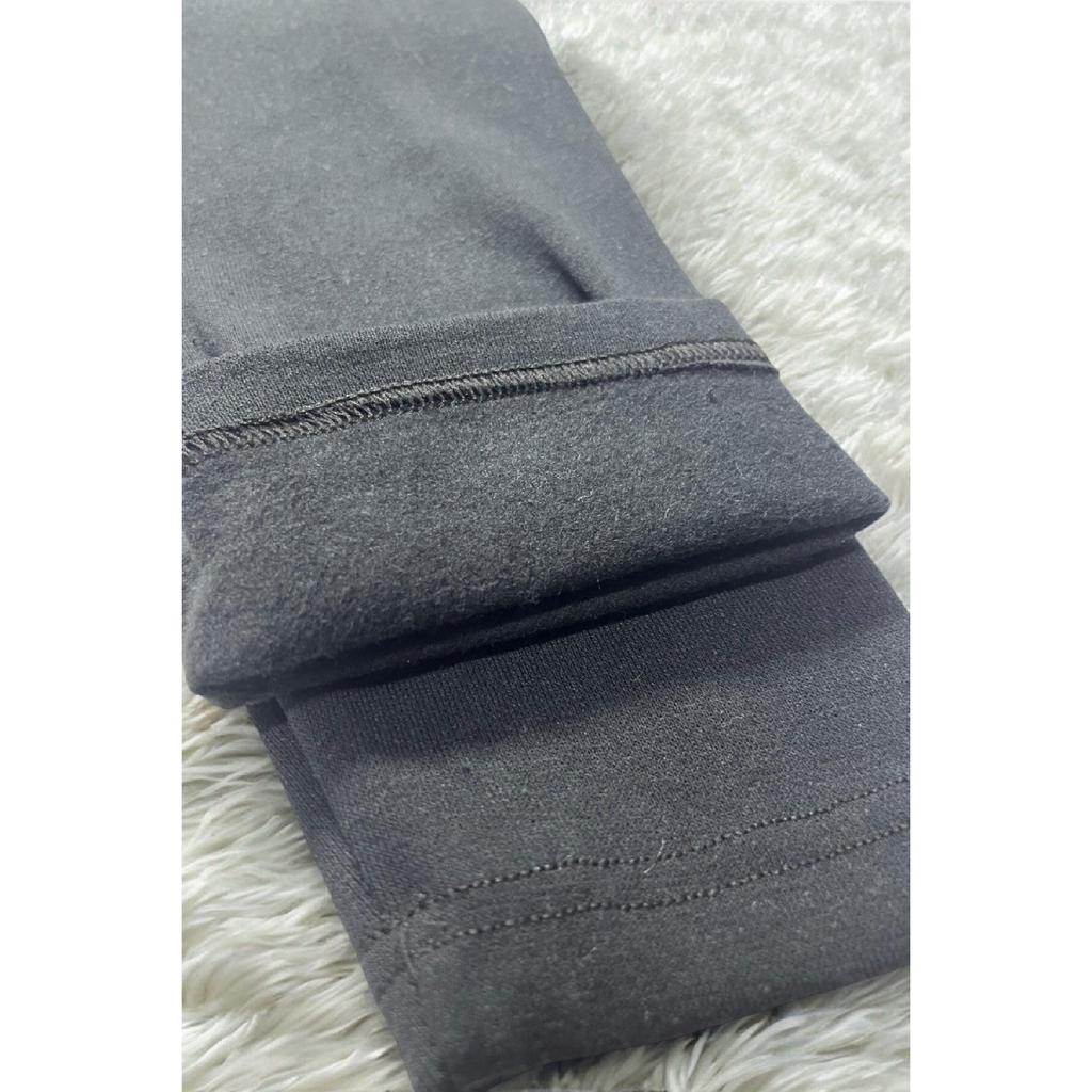 Unisex Black Winter Tights With Racker Comfortable Soft Mesh Thick Underwear Tights Black