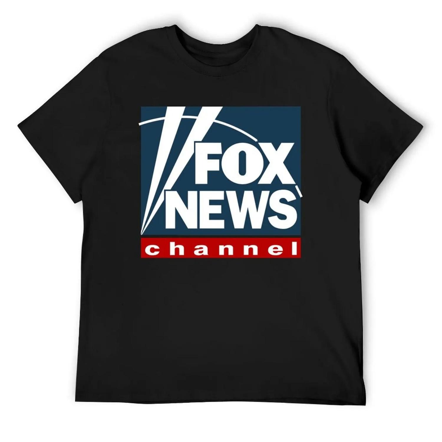 Футболка Блузка с логотипом Fox News синяя архивная одежда рубашки графическая компрессионная рубашка мужчины S