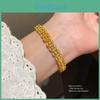 Chinese Style Zircon Copper Coin Geometric Bracelet With Luxury Finish For Women