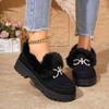 Mode Damen Sneaker Herbst Winter 2024 Neue Weiche Flache Freizeitschuhe Rutschfest Mode Slipper Komfort Warm Plüsch Slip-on Sneaker Damen