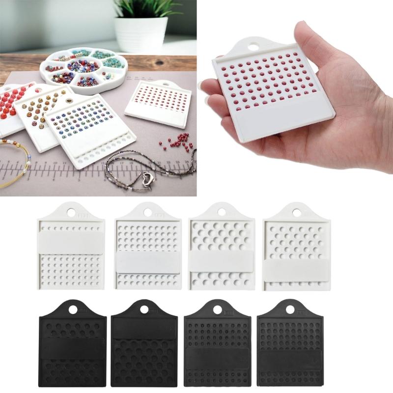 4Piece Silicone Bundle of Elegant Meditation Bead Plate Modern Black/White Plate for Gift Giving Bead Board Beading Tray