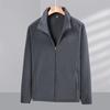 Polar Fleece Men's Fleece Jacket Autumn and Winter Casual Large Size Middle-aged and Elderly Jacket Loose Top Cold-proof