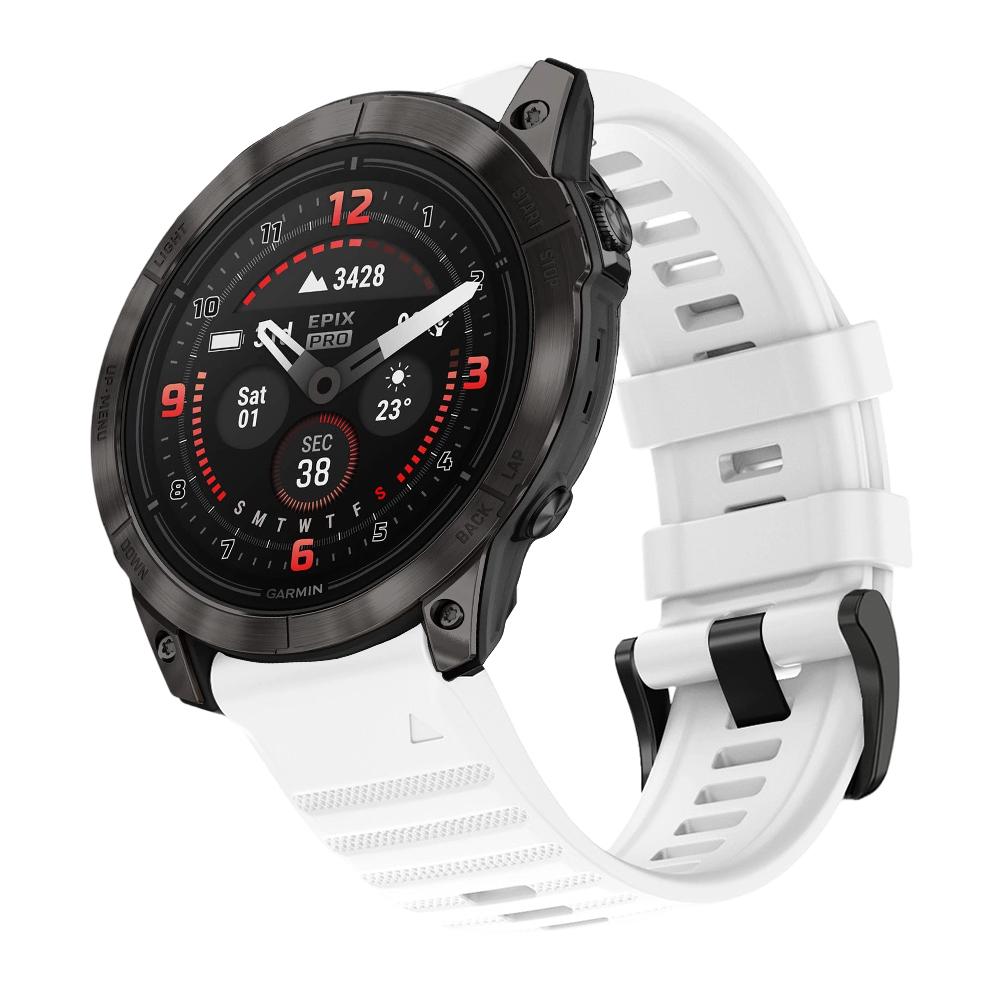 Outdoor Sports Band for Garmin Epix Pro 47mm 51MM Waterproof and Sweatproof Garmin Quick Fit Silicone Band for 22mm 26mm Quick Fit