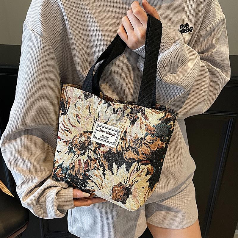 

New Niche Tote Canvas Bag Large Capacity Tote Canvas Bag Hand Portable Gift Creative Advertising Bag