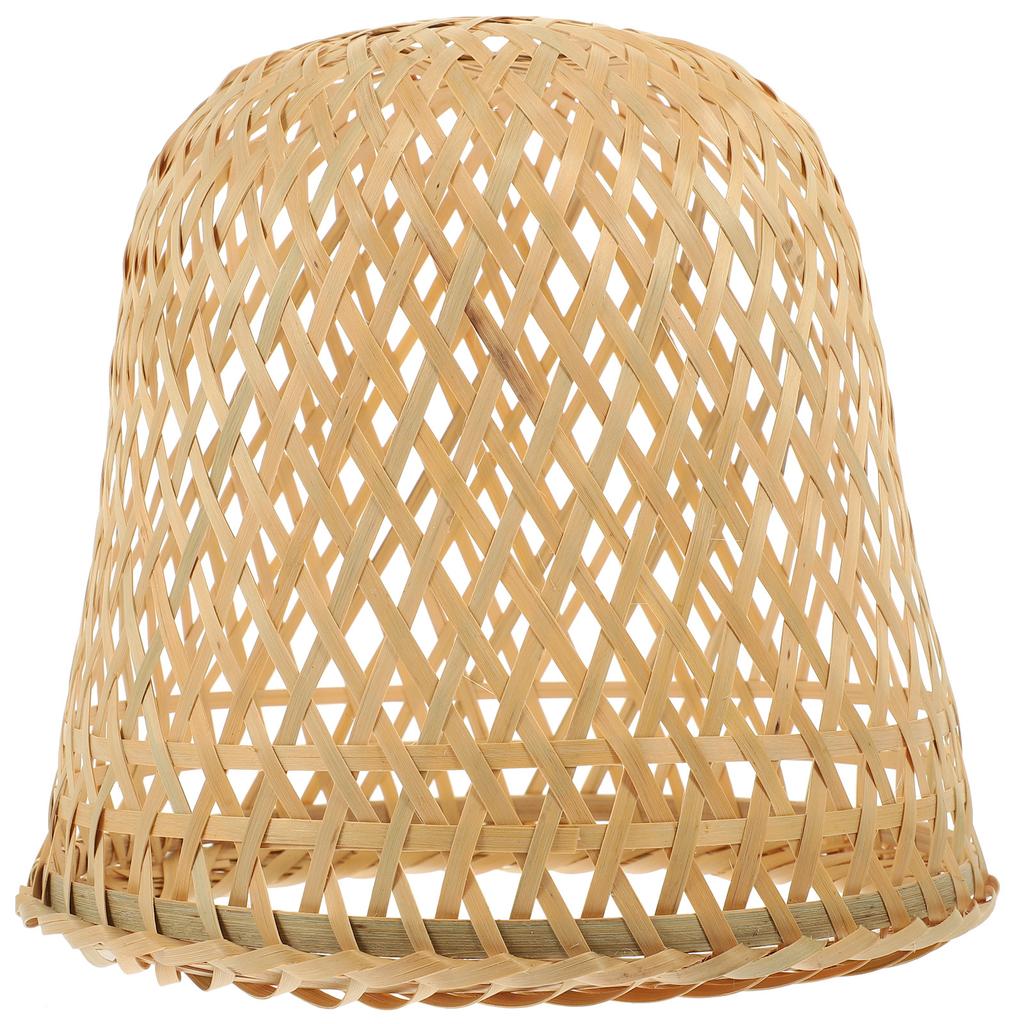 Bamboo Ceiling Lamp Shade Vintage Pendant Light Cover Soft Light Shade Decorative Hanging Lamp Cover for Home Bedroom Lampshade