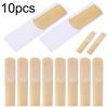 10Pcs Light Yellow Clarinet Bamboo Reeds Traditional Reeds for Saxophone Alto Educators