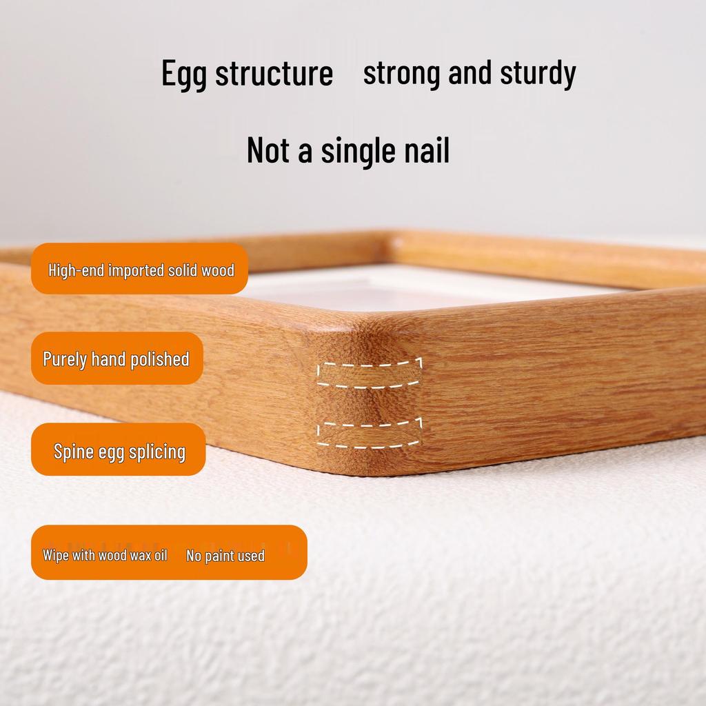 Schwarze Walnuss Doppelt abgerundete Ecke Holz Foto Rahmen - Personalisierte DIY Tischplatten Bild Anzeige