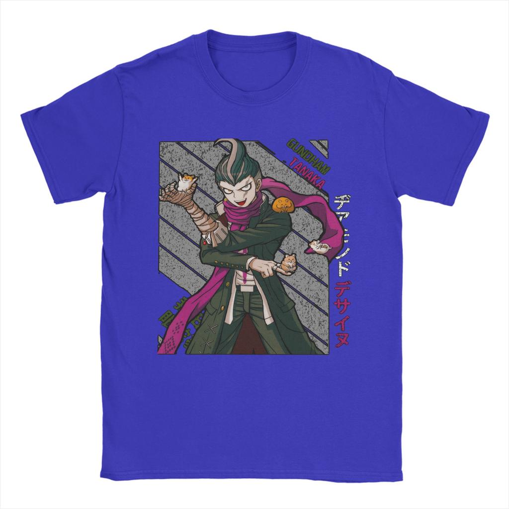 Men Gundham Tanaka Super Danganronpa T Shirts Game 100 Cotton Tops Casual Short Sleeve Crewneck Tee Shirt Gift Idea TShirt