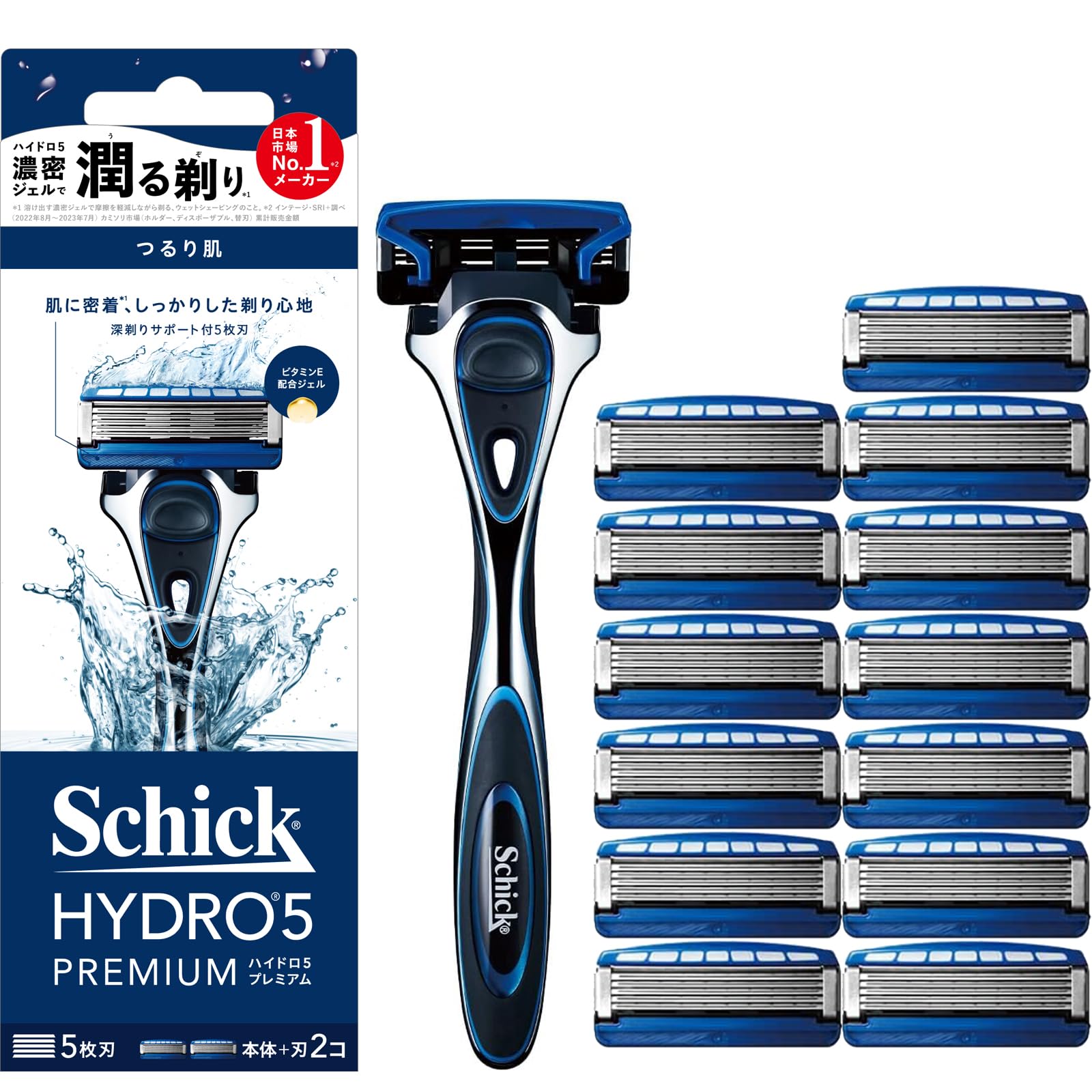 Набор для бритья Schick Hydro 5 Premium Smooth Skin Держатель и сменные лезвия 13 лезвий в комплекте