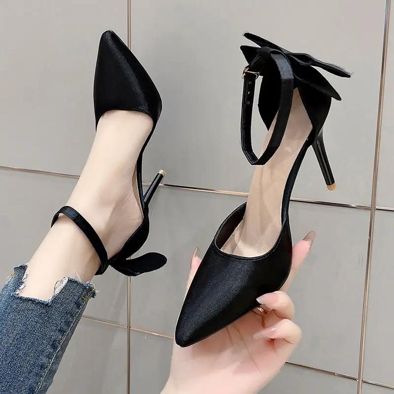 Fashion Stiletto Pointed Toe Women's Sandals 2025 Luxury Comfortable and Elegant Vintage Designer Sandal Daily Summer Ladies Shoes Sale