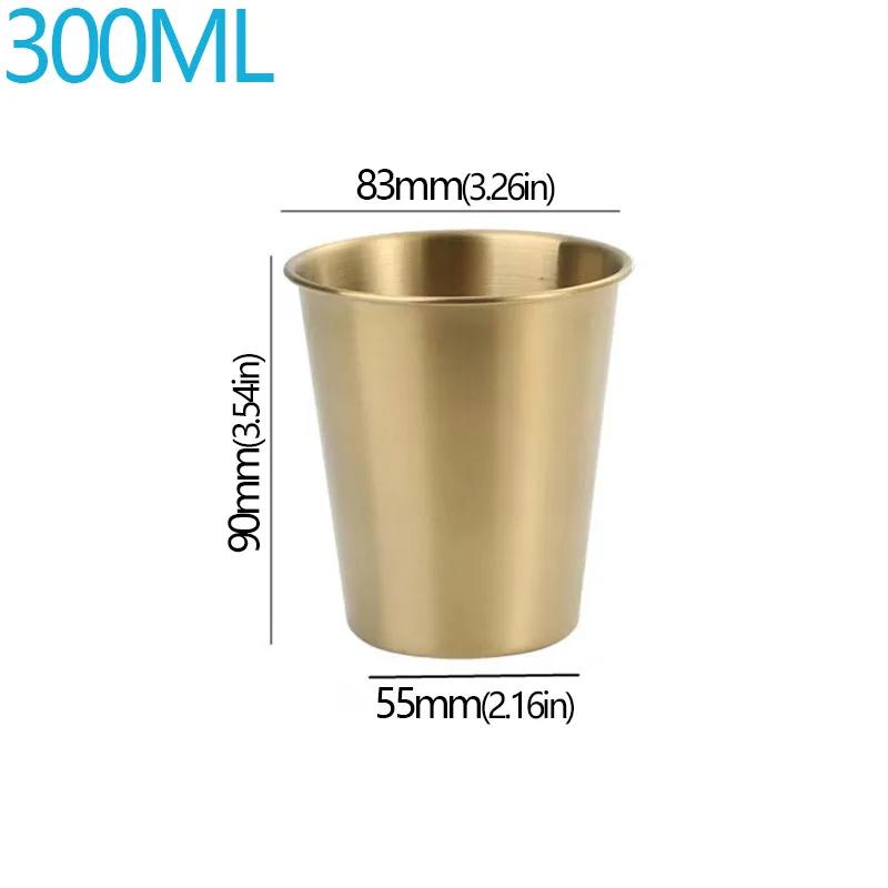 Nordic Ins Simple Metal Stainless Steel Gold Plated Brewery Cup Copper Titanium Gold High Quality Cup Steel Friends For Camping