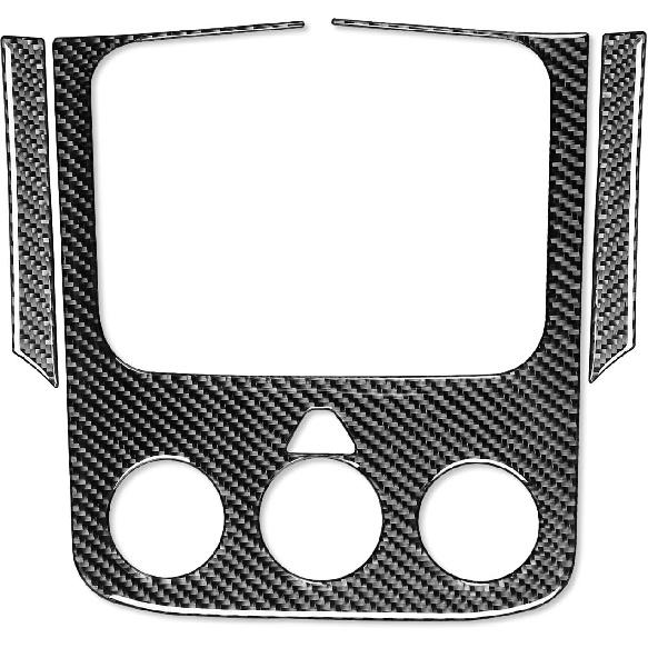 Carbon Fiber Headlight Switch and Air Vent Trim for Dodge RAM 1500 2500 3500 2013-2018,Dashboard Light Control Panel & AC Outlet Frame Sticker