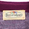 FRUIT OF THE LOOM 80er Jahre Vintage Wollmischung Overallgriff Langarm V-Ausschnitt Strickjacke Herren Gebraucht