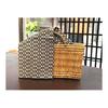 Somen Anbo Tenugui - Yoshiwara Tsumugi, Rikancha - 100% Cotton, Tokka, Made in Japan, 35cm x 100cm - Continuous Chain Pattern, Good Relationships,