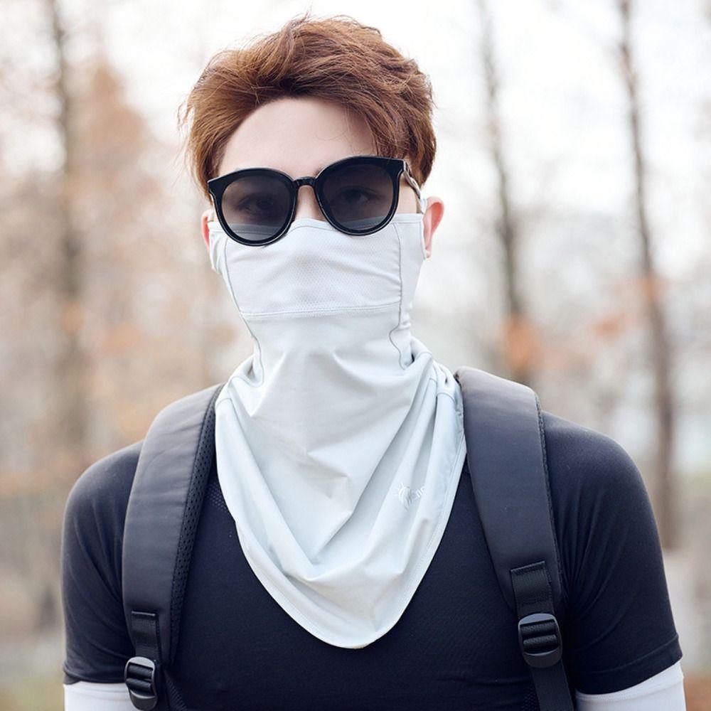 Scarves Sunscreen Veil Ice Silk Womne Neckline Mask Men Fishing Face Mask Summer Sunscreen Mask