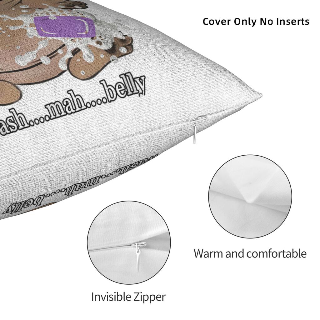 Bedrucktes Ich bin Pibble Wasch meinen Bauch Pibble Meme Kissenbezug Polyester Kissenhülle Lustige Hund Brainrot Dekokissenhülle Zuhause