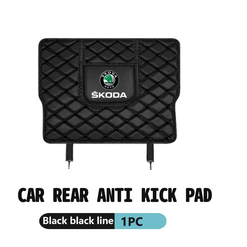 AAABR1 Car Anti-Kick Pad Seat Back Protector Cover For Skoda Octavia A5 A7 RS Fabia Superb Rapid Karoq