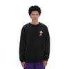 Li Ning Daily Prosperity Series Embroidered Anti-Static Loose Pullover Sweatshirt Unisex Sweatshirt Black AWDU051-2