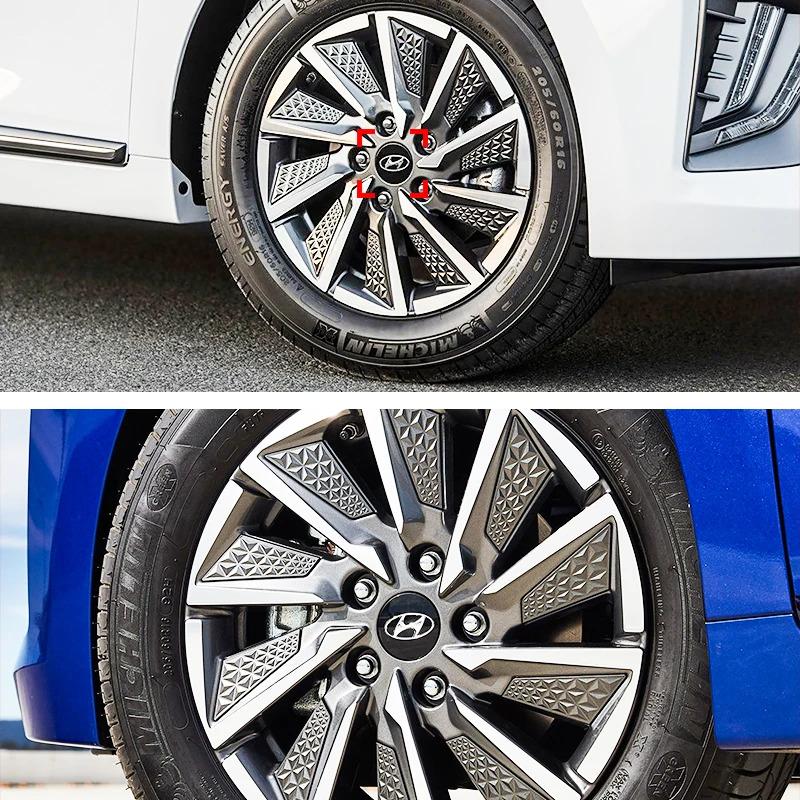 ABS 65mm 60mm 3D Car Emblem Wheel Hub Center Cap Badge Covers Accessories For Hyundai I10 I20 Getz Accent Elantra Santa Badge