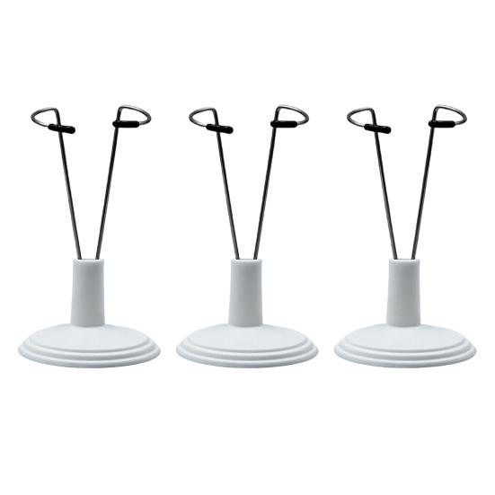 Verstellbare Puppenständer Metall Plüschtierhalter für 4-8 Zoll Puppen Einfache Montage Puppenzubehör Organizer für Vitrine Heimdeko