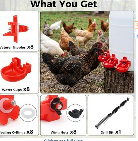 Red-Headed Automatic Poultry Nipple Drinker for Four-Corner Chicken Use