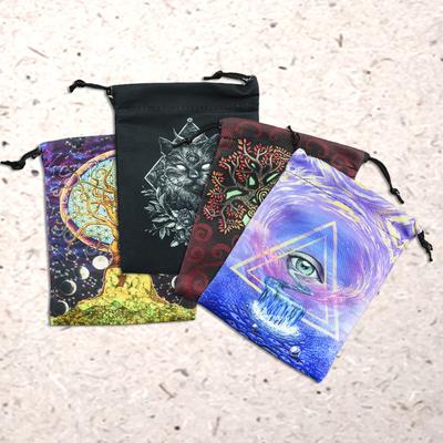 13x18cm Samt Tarotkarten Aufbewahrungstasche Brettspiel Mini Kordelzugbeutel Brettspiel Tarotkarten Aufbewahrungstaschen Tisch Deck Spiele