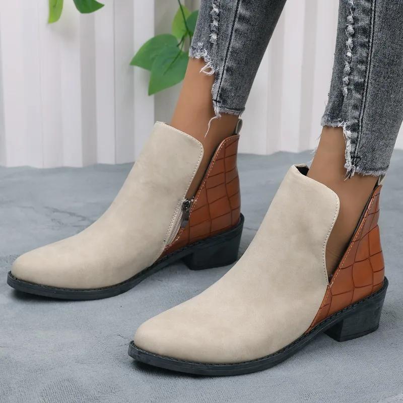 

Мода 2024 года, горячая распродажа, женская обувь, женские сапоги на молнии, модные цветовые сочетания, офисные и карьерные, сексуальные ботильоны с острым носком, Zapatos Mujer 42 оранжевый