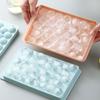 Silicone World DIY Ice Hockey Mold Round Diamond Shaped Ice Cube Molds With Lid Plastic Ice Making Box Ice Tray Kitchen Tools